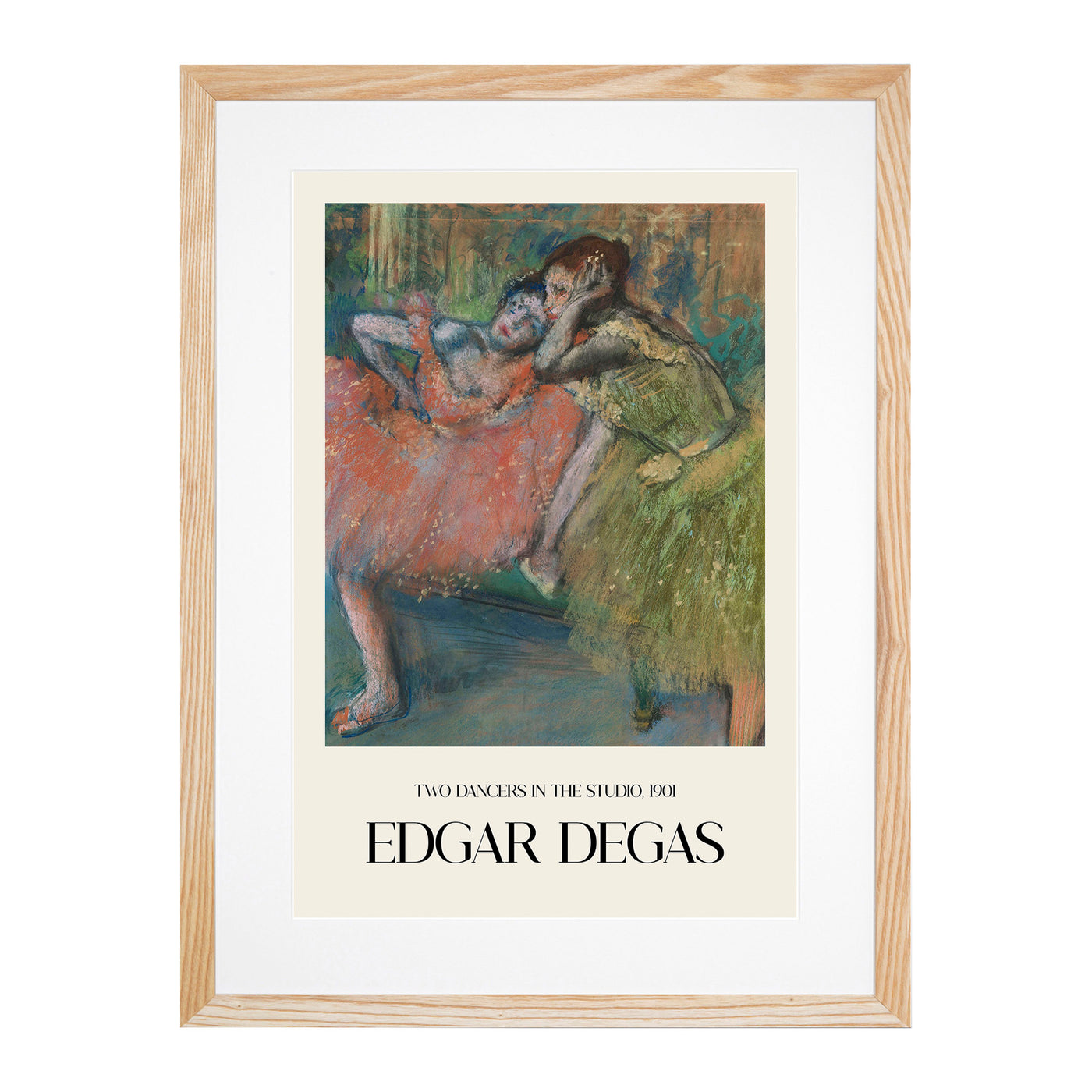 Ballet Ballerina Dancers In Pink And Green Print By Edgar Degas