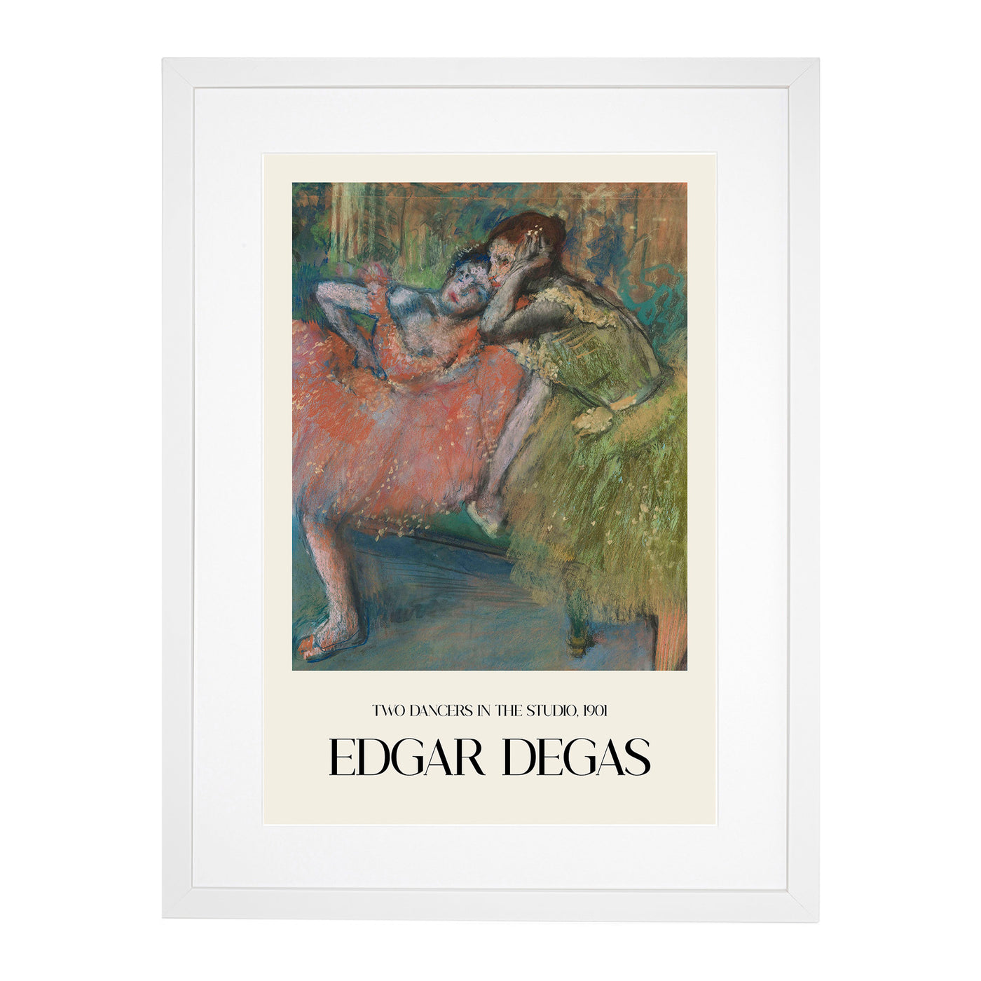 Ballet Ballerina Dancers In Pink And Green Print By Edgar Degas