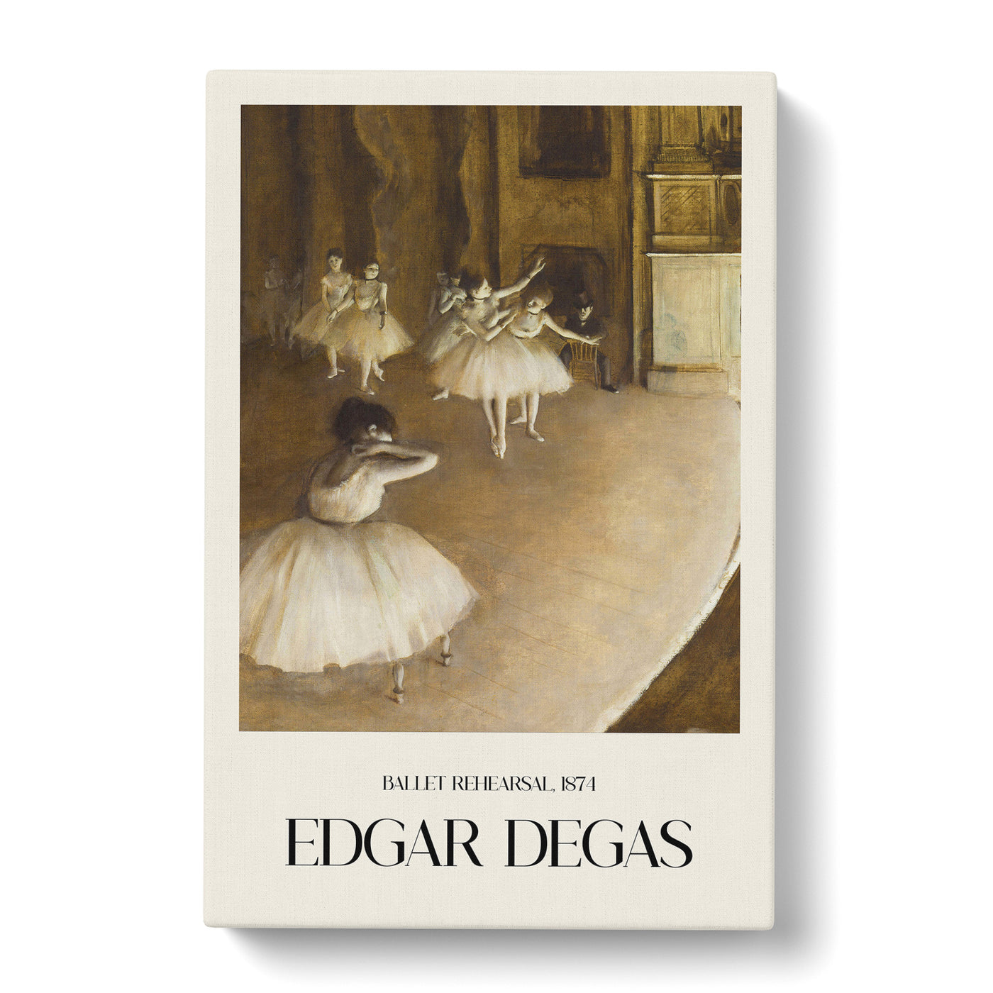 Ballet Rehersal On Stage Print By Edgar Degas Canvas Print Main Image