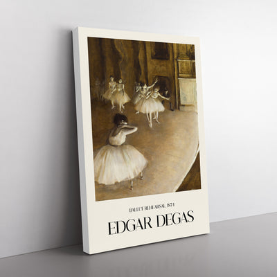 Ballet Rehersal On Stage Print By Edgar Degas
