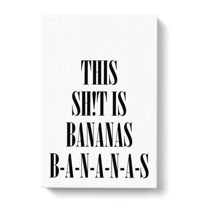 Bananas Typography Canvas Print Main Image