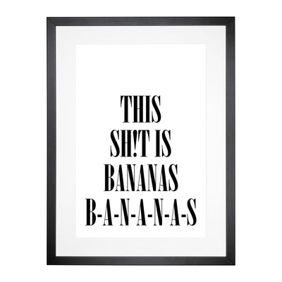 Bananas Typography Framed Print Main Image