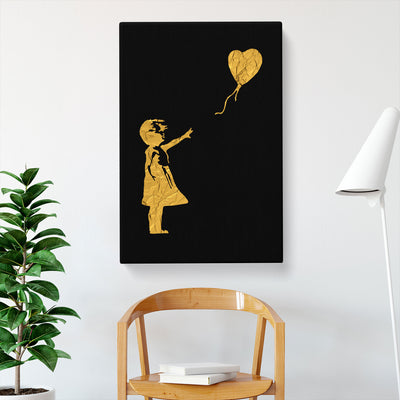 Banksy In Gold Balloon Girl