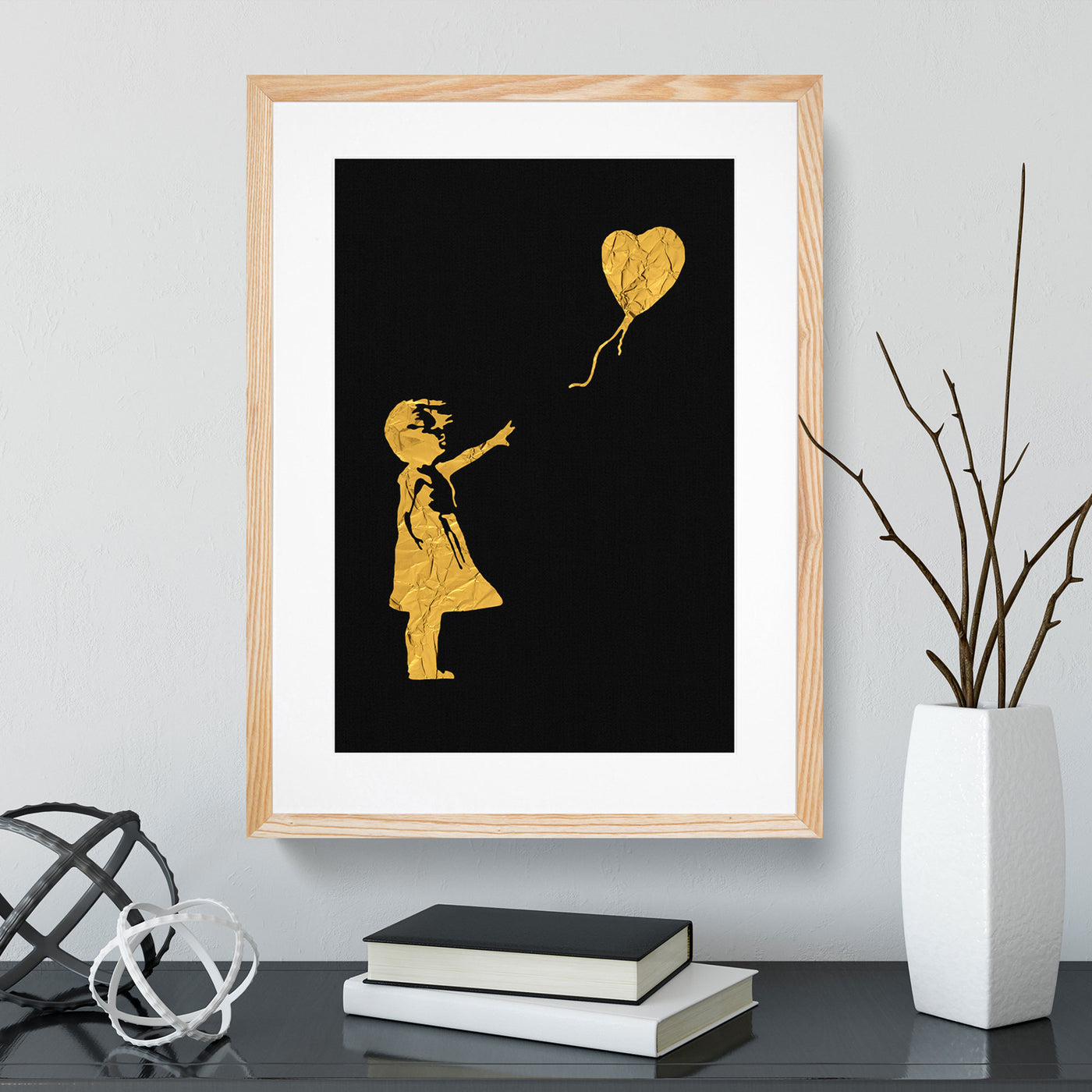 Banksy in Gold Balloon Girl