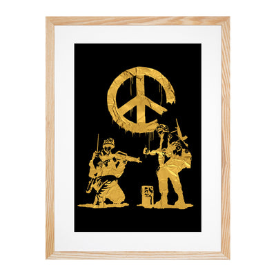 Banksy in Gold Peace Soldiers