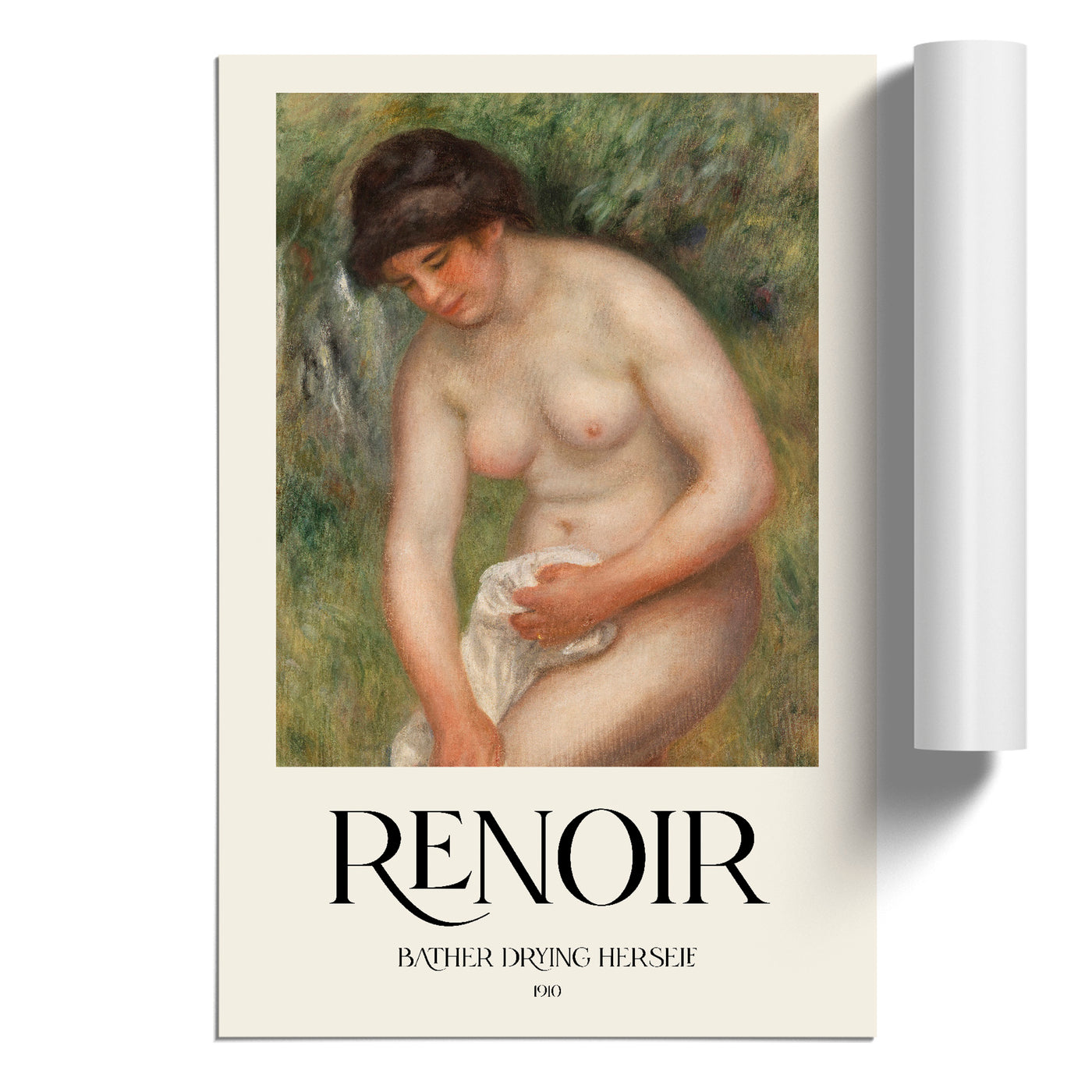 Bather Drying Herself Vol.1 Print By Pierre-Auguste Renoir