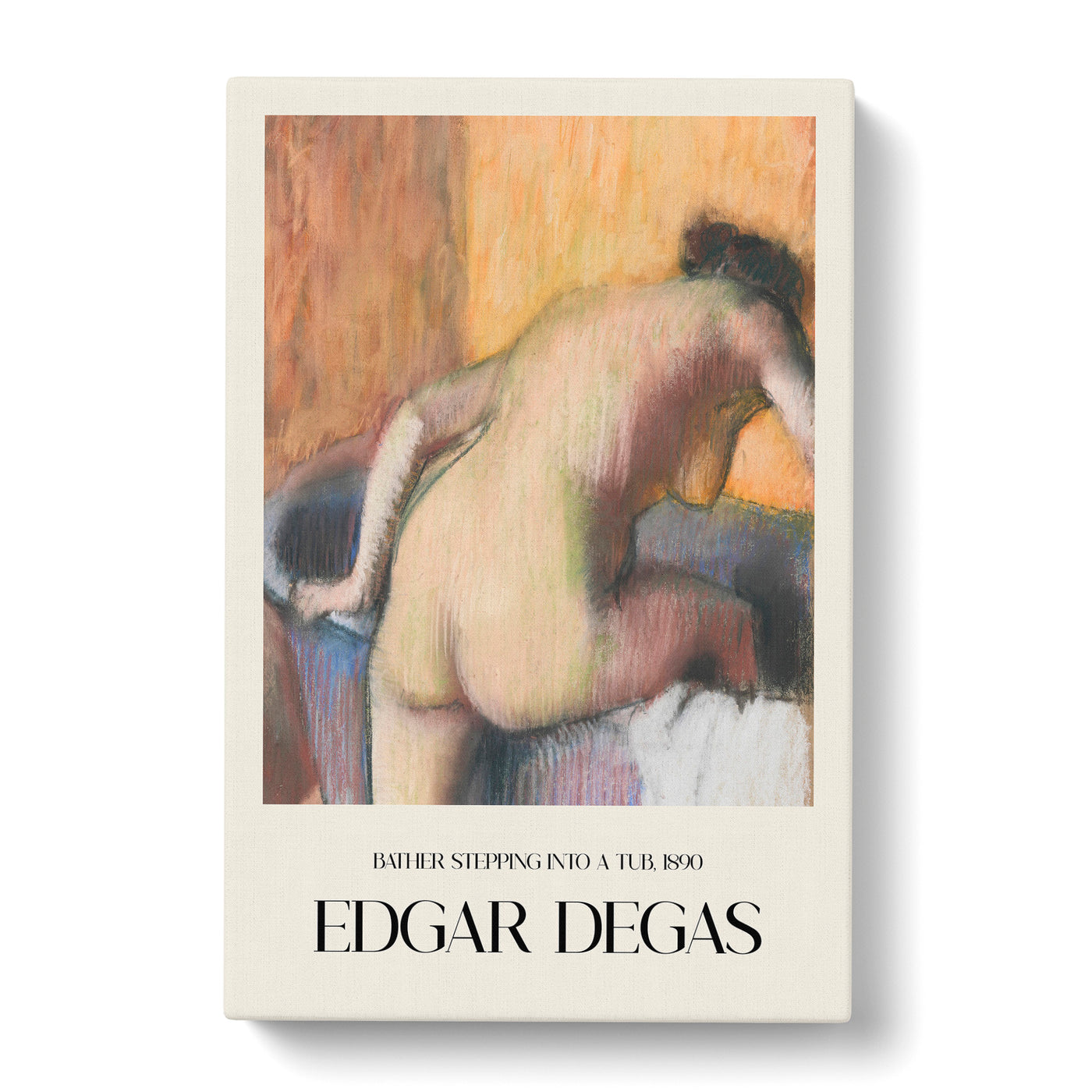 Bather Stepping Into A Tub Print By Edgar Degas Canvas Print Main Image