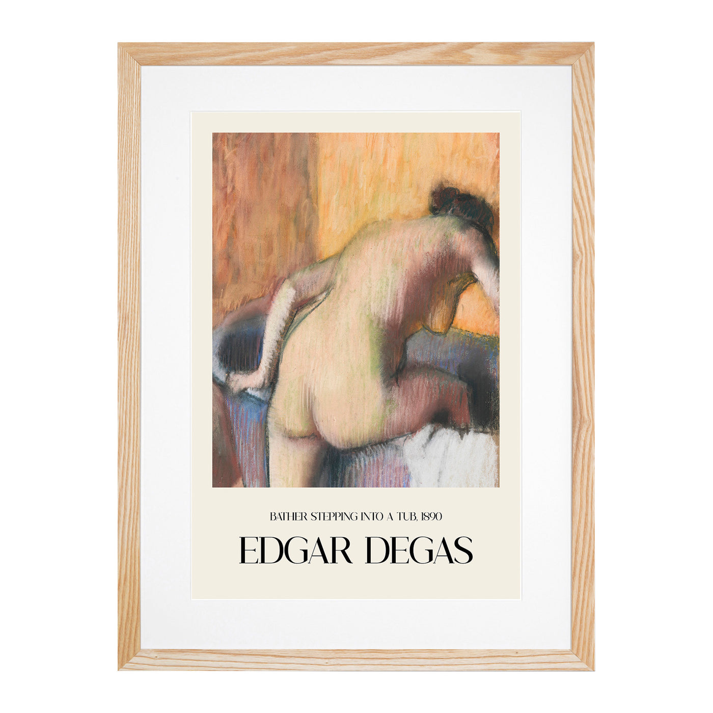 Bather Stepping Into A Tub Print By Edgar Degas