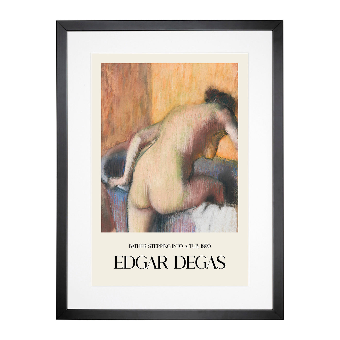 Bather Stepping Into A Tub Print By Edgar Degas Framed Print Main Image