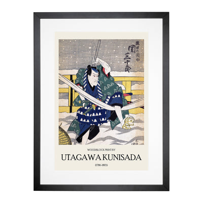 Battle In The Snow Print By Utagawa Kunisada Framed Print Main Image