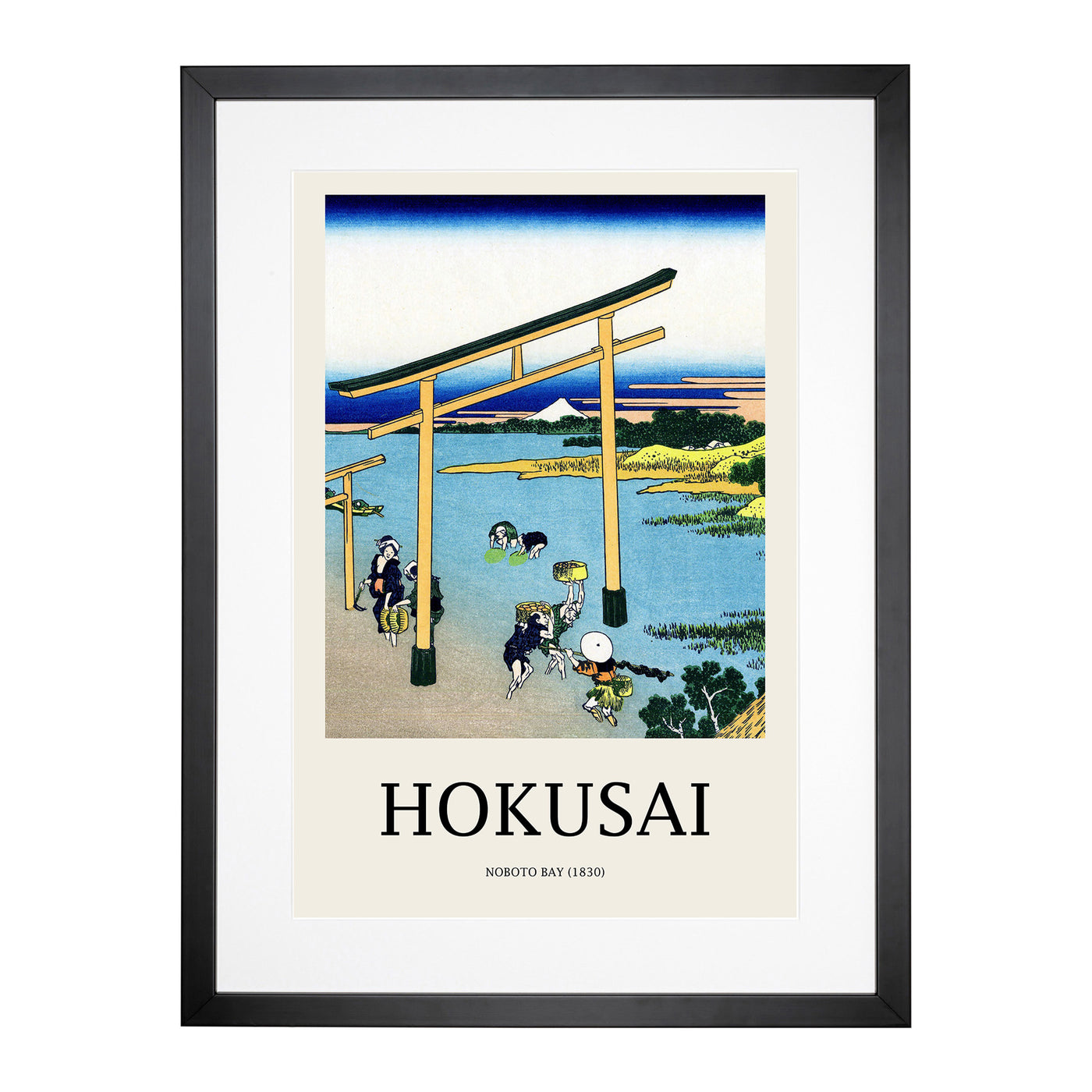 Bay Of Noboto Print By Katsushika Hokusai Framed Print Main Image