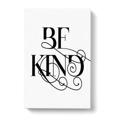 Be Kind V2 Typography Canvas Print Main Image