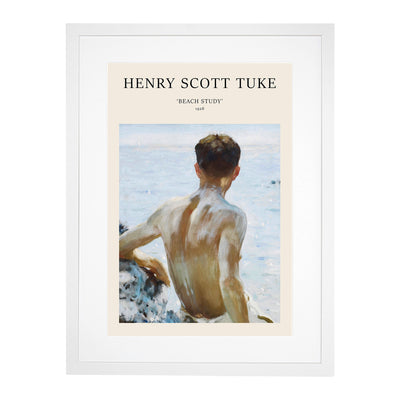 Beach Study Print By Henry Scott Tuke