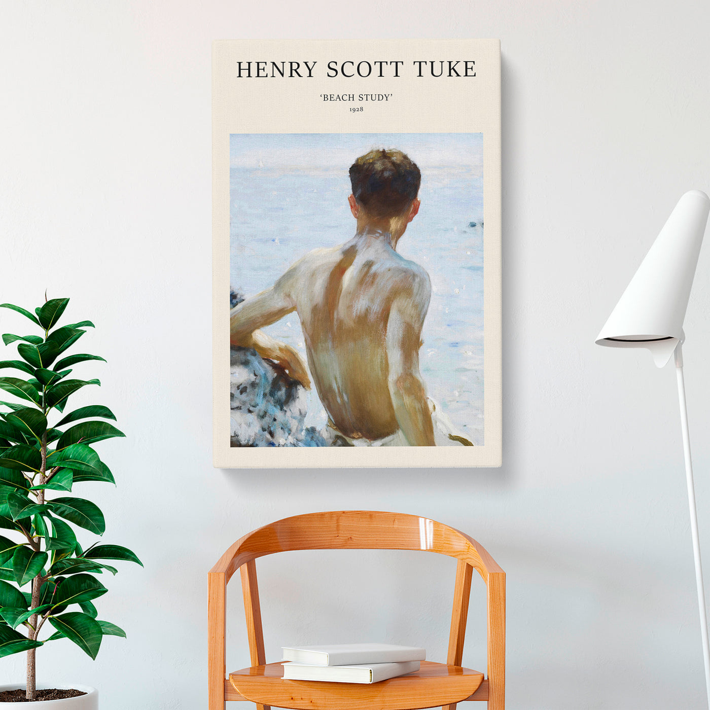 Beach Study Print By Henry Scott Tuke