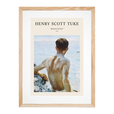 Beach Study Print By Henry Scott Tuke