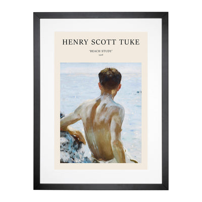 Beach Study Print By Henry Scott Tuke Framed Print Main Image