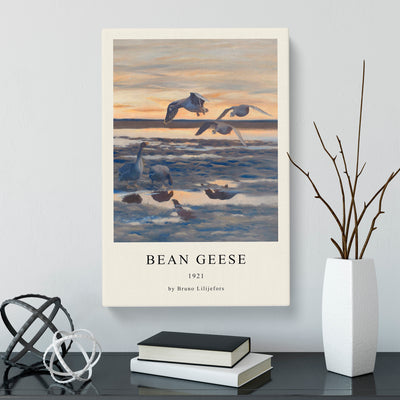 Bean Geese Shedding Print By Bruno Liljefors