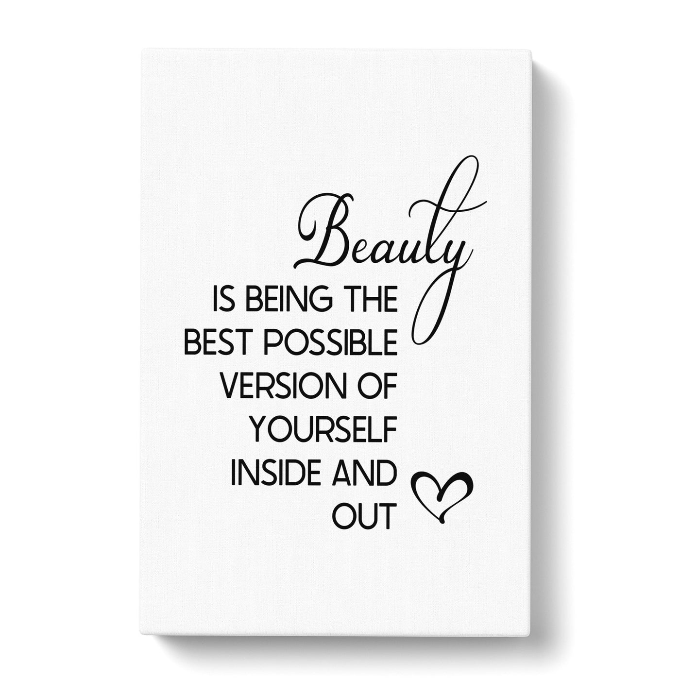 Beauty Is Typography Canvas Print Main Image