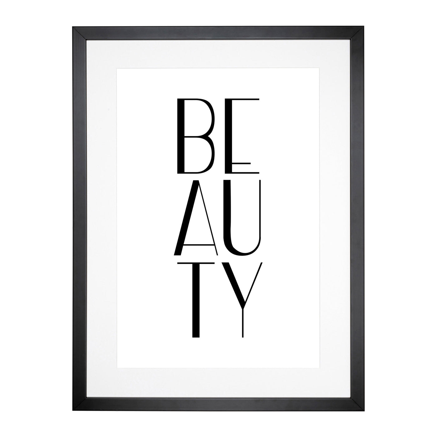 Beauty Typography Framed Print Main Image