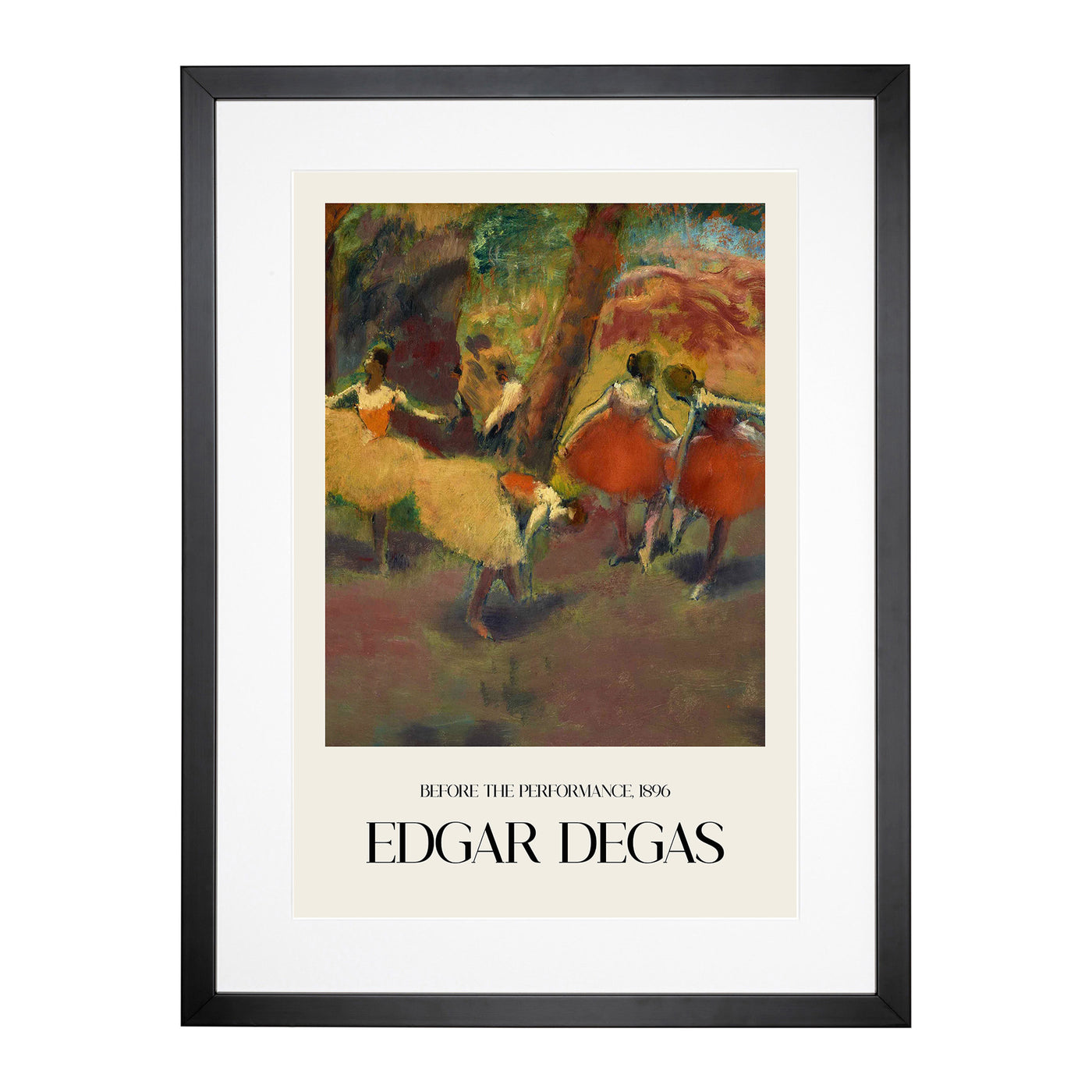 Before The Performance Print By Edgar Degas Framed Print Main Image