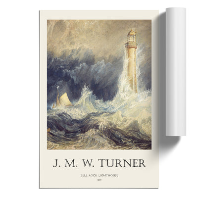 Bell Rock Lighthouse Print By Joseph-Mallord William Turner