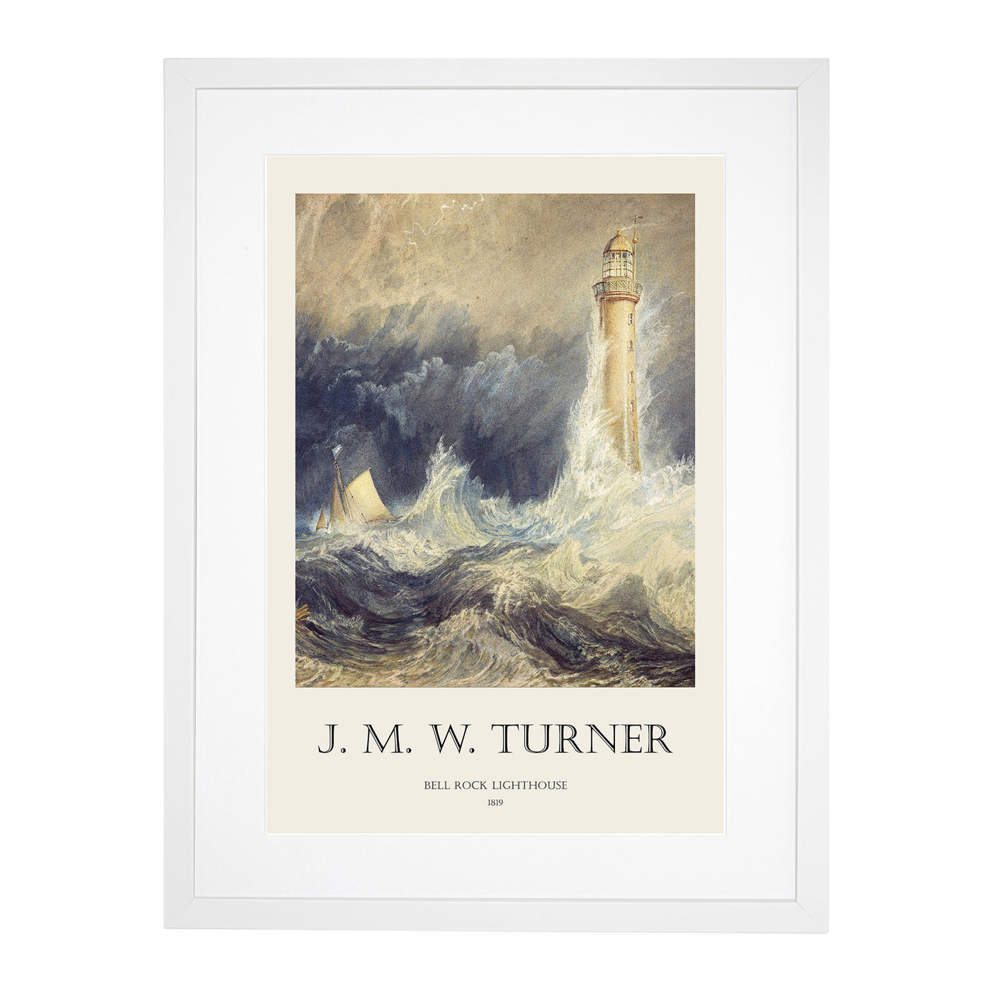 Bell Rock Lighthouse Print By Joseph-Mallord William Turner