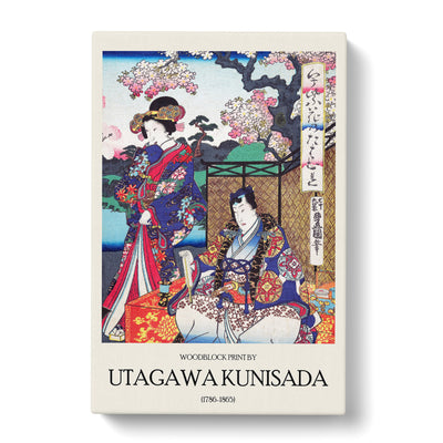 Beneath The Cherry Tree Print By Utagawa Kunisada Canvas Print Main Image