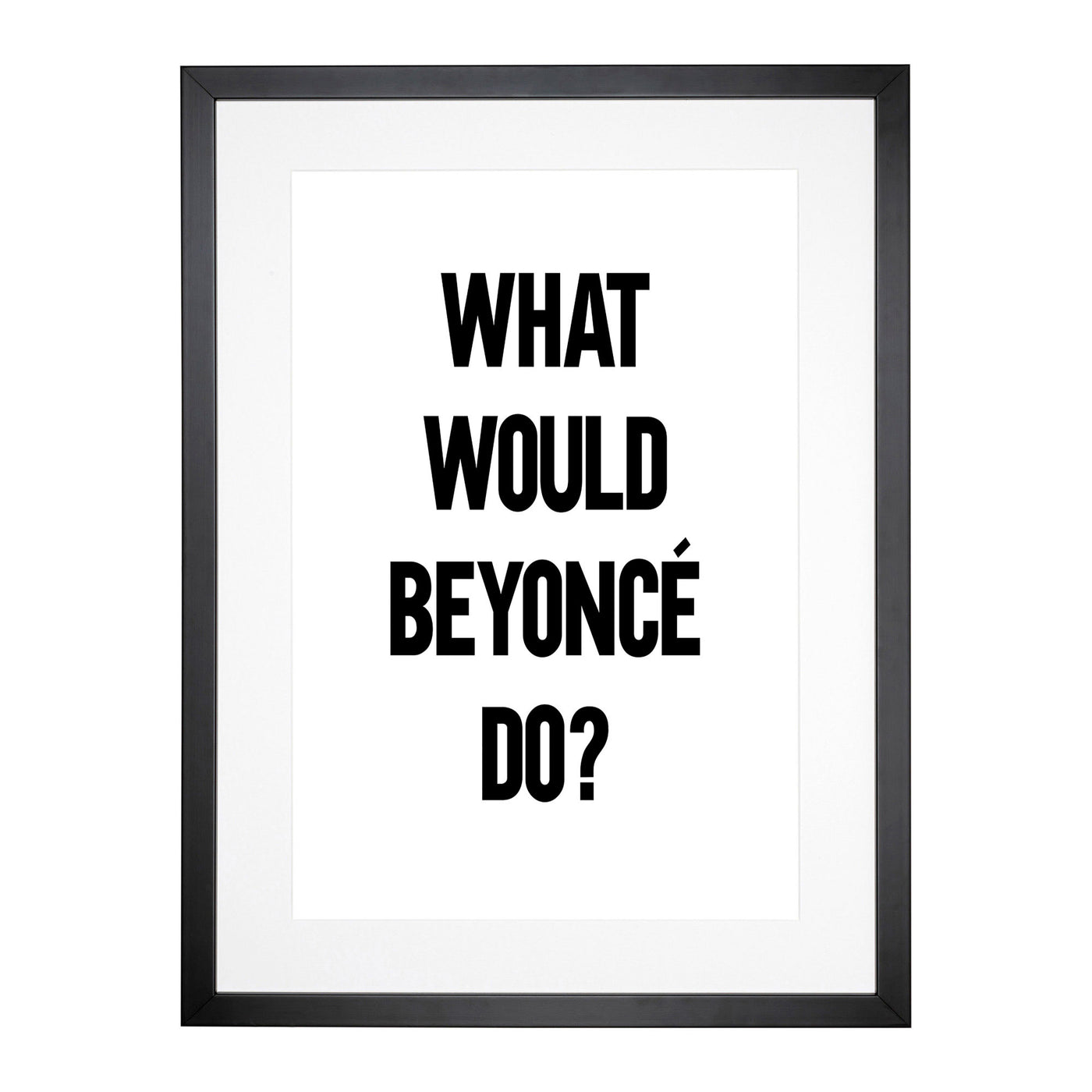 Beyonce Typography Framed Print Main Image