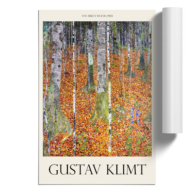 Birch Forest Print By Gustav Klimt