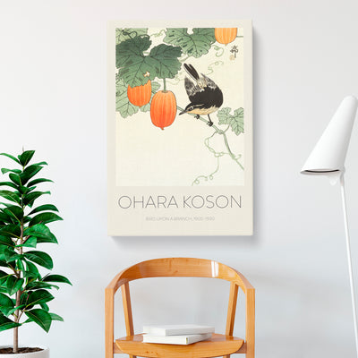 Bird Upon A Branch Print By Ohara Koson