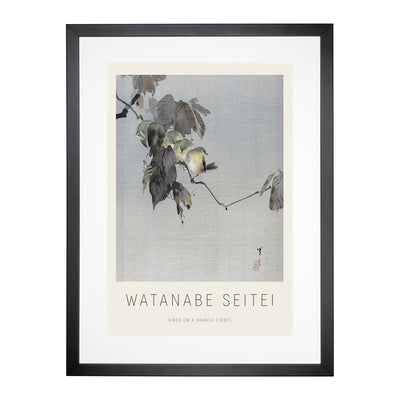 Birds On A Branch Print By Watanabe Seitei Framed Print Main Image