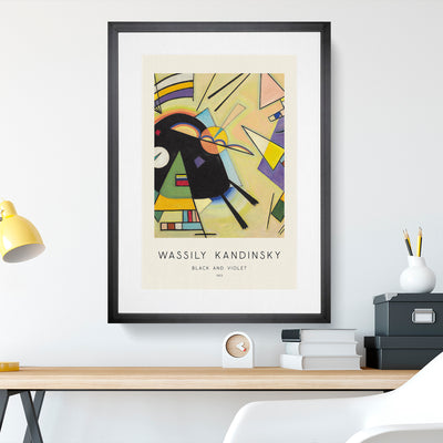 Black And Violet Print By Wassily Kandinsky