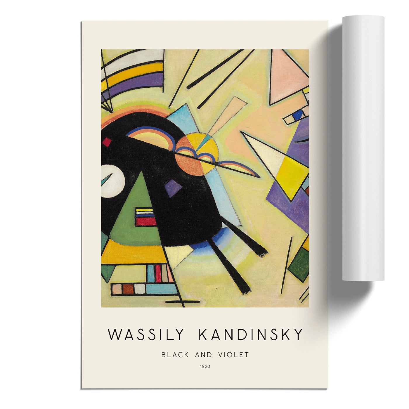 Black And Violet Print By Wassily Kandinsky