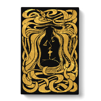 Black Gold Two Lovers Canvas Print Main Image