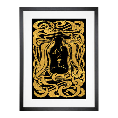 Black Gold Two Lovers Framed Print Main Image