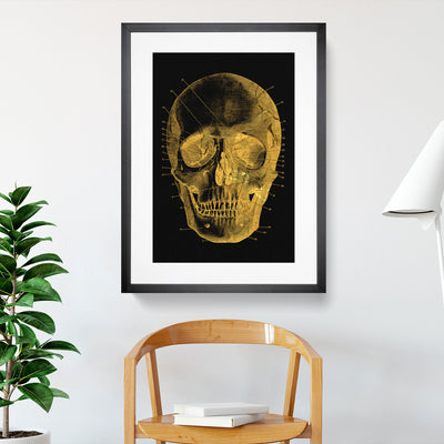 Black Twilight Skull in Gold