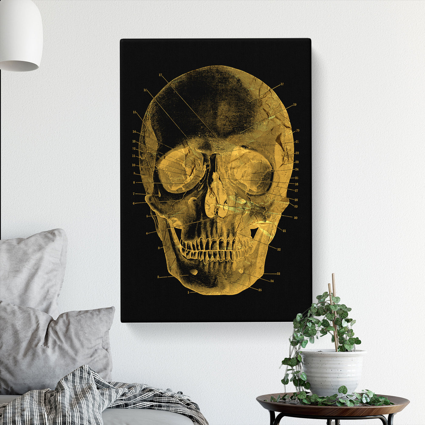 Black Twilight Skull In Gold