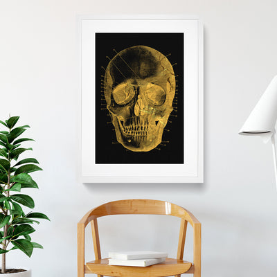 Black Twilight Skull in Gold