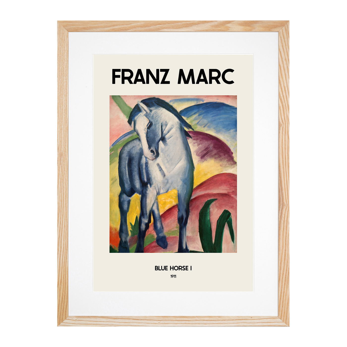 Blue Horse Vol.1 Print By Franz Marc