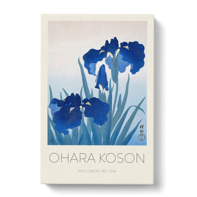 Blue Iris Flowers Print By Ohara Koson Canvas Print Main Image