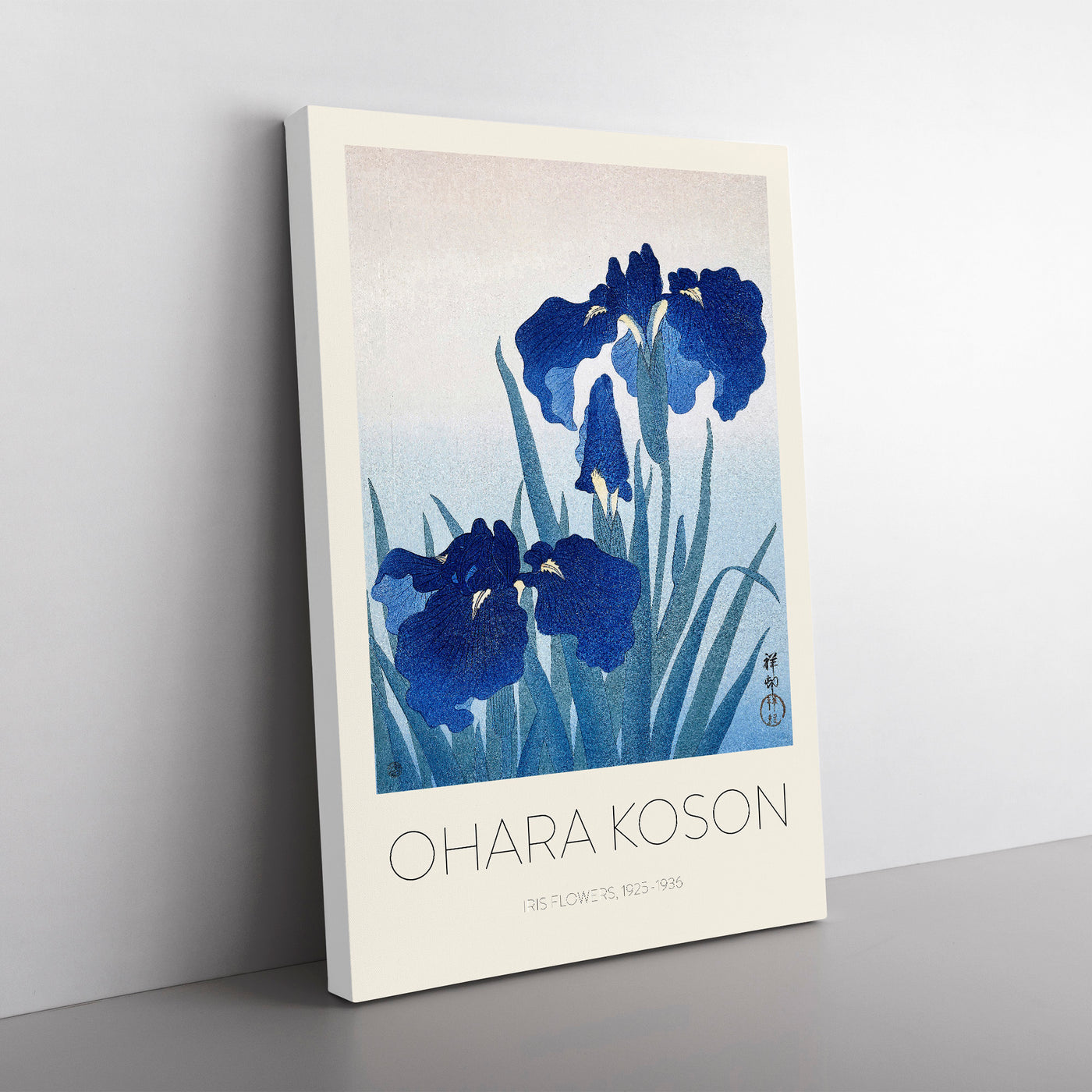 Blue Iris Flowers Print By Ohara Koson