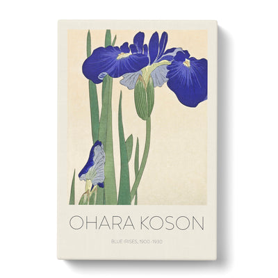 Blue Irises Print By Ohara Koson Canvas Print Main Image
