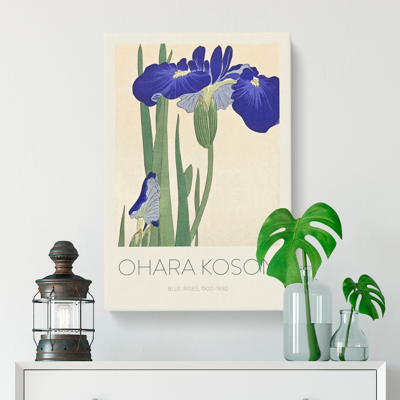 Blue Irises Print By Ohara Koson