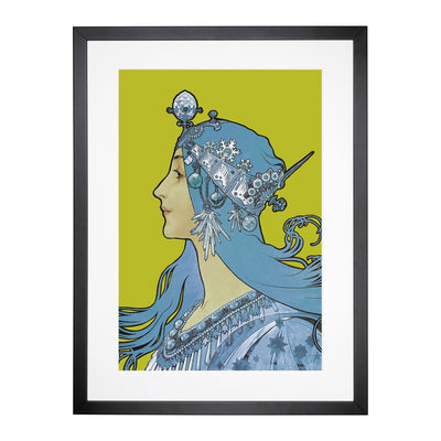 Blue Zodiac By Alphonse Mucha Framed Print Main Image