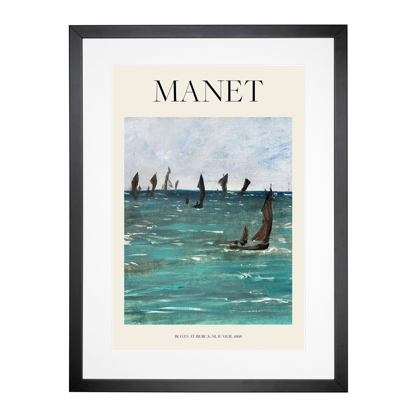 Boats At Berck Sur Mer Print By Edouard Manet Framed Print Main Image