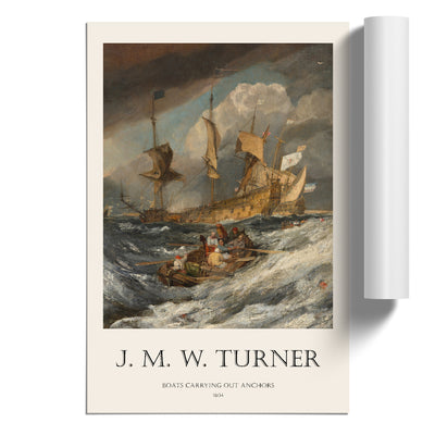 Boats Carrying Out Anchors Print By Joseph-Mallord William Turner