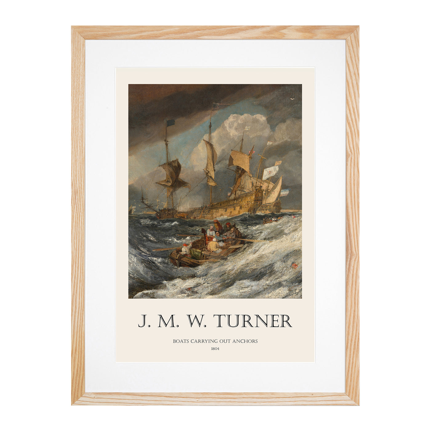 Boats Carrying Out Anchors Print By Joseph-Mallord William Turner