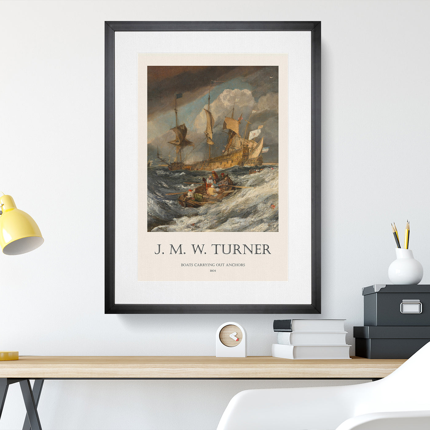 Boats Carrying Out Anchors Print By Joseph-Mallord William Turner