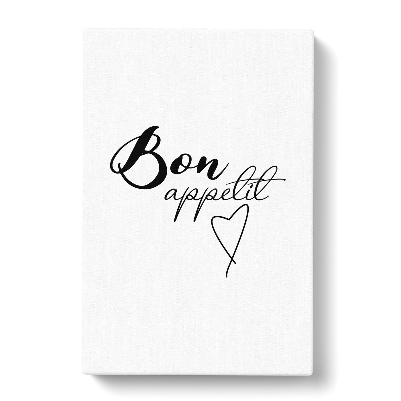 Bon Appetit Typography Canvas Print Main Image