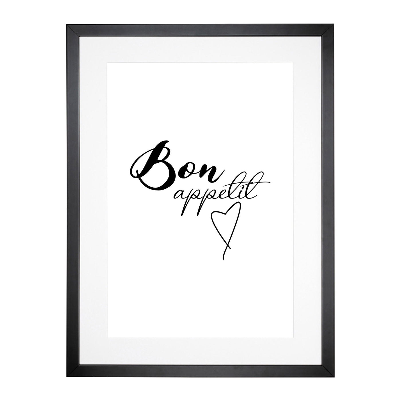 Bon Appetit Typography Framed Print Main Image